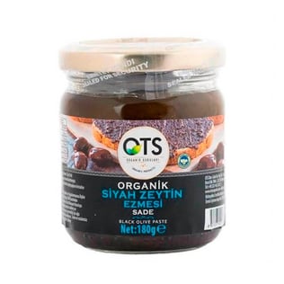 Ots Organik Siyah Zeytin Ezmesi Sade 180 Gr