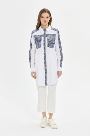 Jakar Denim Kombinli Koton Tunik  Laci
