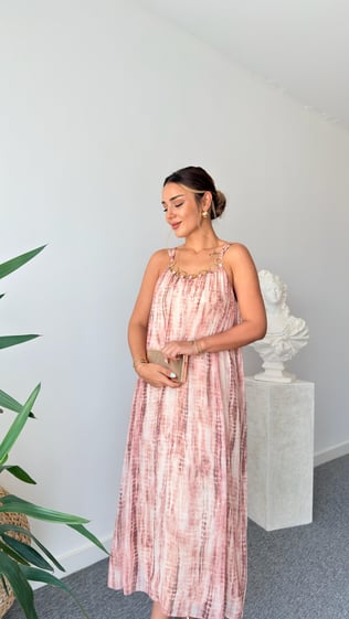 Halka Detaylı Zra Model Şifon Elbise 