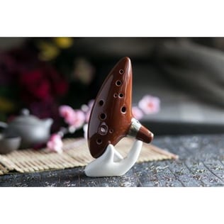 HermaNN Mayer HMO12BR PRO Seramik Alto Ocarina - KAHVERENGİ