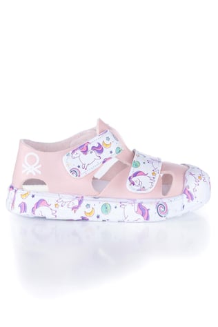 Benetton Kız Çocuk Unicorn Sandalet Pudra BN-1409
