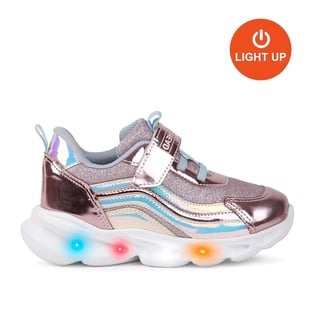 Buckhead Kız Çocuk Glossy Shiny Işıklı Spor Ayakkabı Pembe BUCK4430