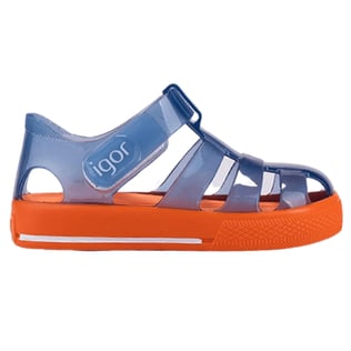 İgor Kız Çocuk Star Bicolor Sandalet Navy-Turuncu S10270-016