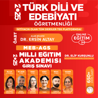 2025 TÜRK DİLİ VE EDEBİYATI ÖĞRETMENLİĞİ ÖABT + GYGK + EĞİTİM BİLİMLERİ | VİDEO DERS
