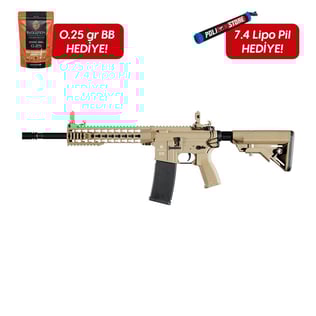 Evolution Recon Superlite Carbontech Tan Airsoft Tüfeği + 7.4v LiPo Pil