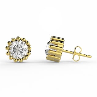 Goldstore-0.8 ct. Pırlanta Tektaş Küpe
