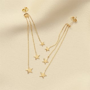Goldstore-Sallantılı Yıldız Küpe