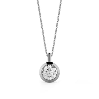 Goldstore-URL 0.7 ct. Pırlanta Klasik Tektaş Kolye