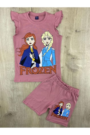 Disney (3-6 Yaş) Frozen Desenli Şortlu Takım