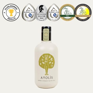 Ayolis Premium Anne Bebek Ödüllü Yüksek Polifenollü İlk Hasat Soğuk Sıkım Natürel Sızma Zeytinyağı 500 Ml