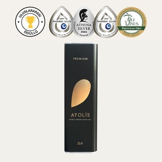 Ayolis Premium Gurme Ayvalık Ödüllü Yüksek Polifenollü Erken Hasat Soğuk Sıkım Natürel Sızma Zeytinyağı 2 Lt