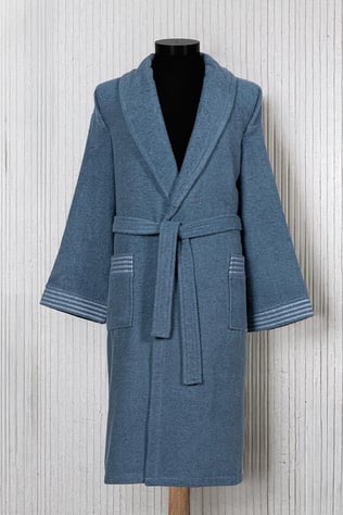 Mark Büyük Beden Unisex Bornoz Mavi M/L
