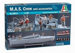 Italeri 5611S 1/35 M.A.S. Mürettebat ve Aksesuar Figürleri Demonte Plastik Maketi