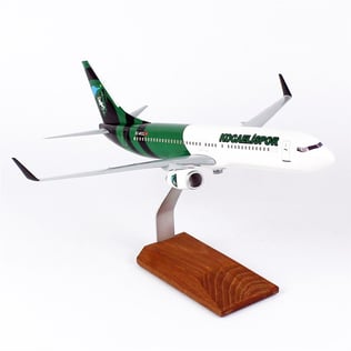 THY053 1/100 Ölçek,  Boeing B737-800, Kocaeli Spor Logolu Yolcu Uçağı, Sergilemeye Hazır Standlı Model