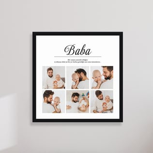 Babalar Günü Yapışkanlı Sök-Tak Plastik Çerçeve Siyah 21x21cm
