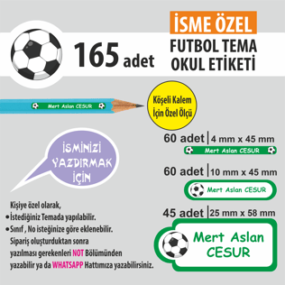 FUTBOL TEMA OKUL ETİKETİ