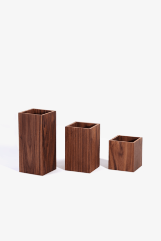 TRIBE 3'lü Saksı (Ceviz & Sukulent Hariç)wooden+DU001.06