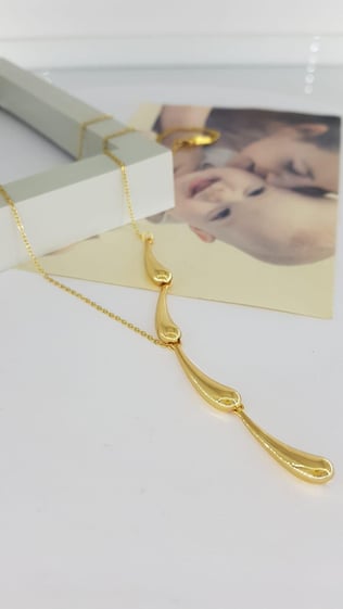 Damla Tasarım 14k Rengi Çelik kolye Sns2057Damla Tasarım 14k Rengi Çelik kolye Sns2056