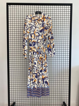 ARMİNE TREND Beli Kuşaklı Boydan Düğmeli Tunik Elbise Mavi 25YT421