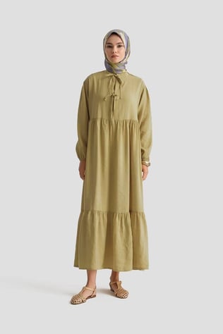 Armine TREND Minik Kurdele Detaylı Elbise Asit 25YT954