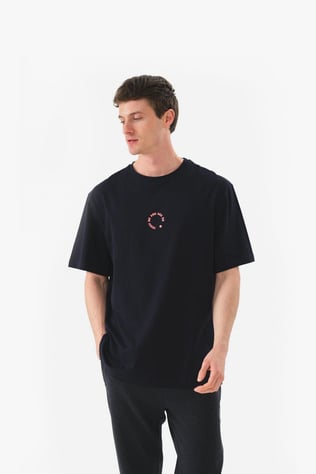 John Frank Lacivert Sail On Oversize Erkek T-Shirt