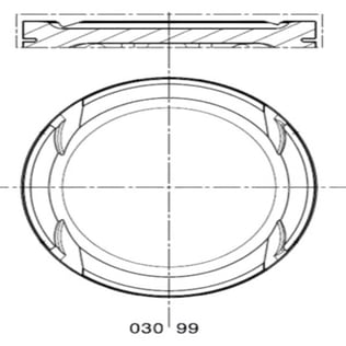 PISTON+SEGMAN (77,01mm 0,50) GOLF IV BORA TOLEDO II LEON 1,6 16V 105PS BCB AZD AUS ATN 00>06