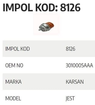 AKS STOPERİ ARKA KARSAN JEST