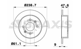 ARKA FREN AYNASI DUZ HONDA JAZZ CITY 02-08 ACCORD 85-99 CIVIC 87-91 (239X4)