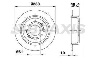 ARKA FREN DISK AYNASI DUZ HONDA ACCORD 86-89 CIVIC 88-95 CRX 90-94 PRELUDE 87-90 ROVER 200 90-00 (239X4)