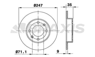 ARKA FREN DISK AYNASI PARTNER II BERLINGO II TU5JP4 (1.6 16V) DV6 (1.6HDI) P1007 P307 C2 C3 C4 SARA