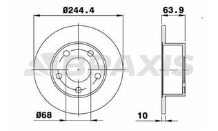 ARKA FREN DISK AYNASI SUPERB 1.8T / 1.9TDI / 2.0 / 2.5TDI / 2.8 V6 02> PASSAT VARIANT 96>
