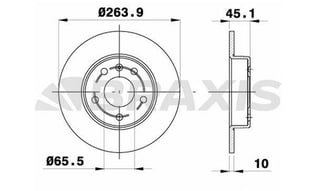 ARKA FREN DISKI 264mm X 10mm OPEL ZAFIRA B 1.6I 1.6T