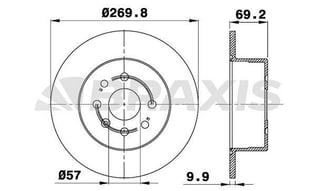 ARKA FREN DISKI (4 BIJON) VECTRA B 1,6I 16V 1,7 TD 1,8I 16V 95 >