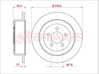 ARKA FREN DISKI JEEP CHEROKEE 08>   DODGE NITRO 06>12