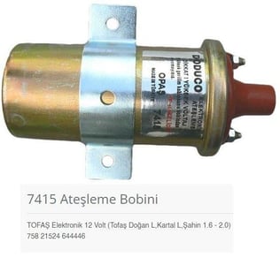 ATEŞLEME BOBİNİ ELEKTRONIK 12V DOGAN L-KARTAL L SAHIN 1.6 2.0