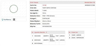 DEPO ŞAMANDIRA CONTASI FIAT MAREA / 500 / BRAVA / BRAVO / CROMA / GRANDE PUNTO FIAT IDEA / MULTIPLA / PANDA / PUNTO EVO / DOBLO 1.2 - 1.4 - 1.6 - 2.0 - 1.9 JTD - 1.3 MULTIJET - 1.6 JTDALFA ROMEO 147 / 156 / 166 ALFA ROMEO MITO 1.4 - 1.6 - 1.8 - 2.0 -