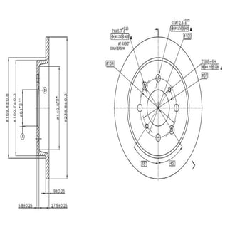 FREN DISK ARKA DUZ 239-4 ( HONDA: JAZZ CITY 09 - 12 )