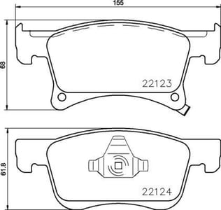 FREN BALATASI ÖN ALBEA 1.3 DOBLO 01> PANDA 03> / CORSA E 14> CORSA D 06> ADAM 13>