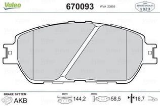 FREN BALATASI ÖN CAMRY 2.0 2.4 3.0 01>06 LEXUS ES 300 3.0 01>06