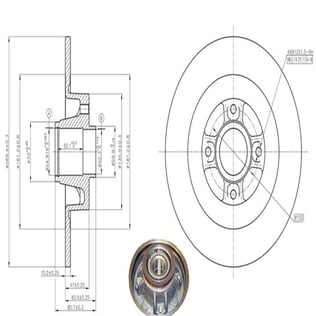 FREN DISK ARKA RULMANLI 270-4 ( RENAULT  MEGANE II SCENIC II  03 -  )