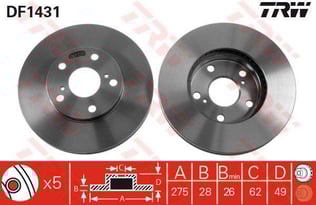 FREN DISK LEXUS, TOYOTA Avalon; Avensis Verso; Camry; ES; Estima; Estima Hybrid; Gaia; Ipsum;