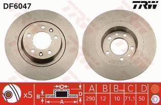 FREN DİSKİ ARKA 407 COUPE 05> 2.5 HDI 2.2 16V 2.7 HDI 3.0 HDI DÜZ