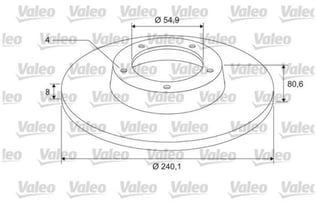 FREN DİSKİ ARKA TEK RENAULT SENSÖR + BİLYA ARKA FREN AYNASI MEGANE II 03=> MODUS 04=> CLIO III 06=> (240×80.60×4D