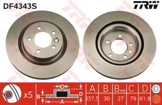 FREN DİSKİ ÖN DISCOVERY 04>09 4.4 4×4 RANGE ROVER SPORT 05>13 HAVALI 337mm