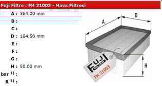 HAVA FİLTRESİ A3 TT 90 100