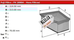 HAVA FİLTRESİ FABIA DIZEL