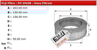 HAVA FİLTRESİ FIAT 127 BIANCHI