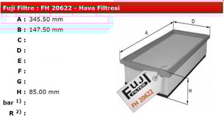 HAVA FİLTRESİ PEUGEOT 807 2.0 EXPERT II 07