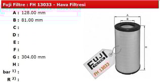 HAVA FİLTRESİ TCM IS MAKINASI