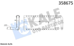 KALORİFER RADYATÖRÜ ISUZU NPR 75 BORULU 26MM BRAZI NG AL/AL